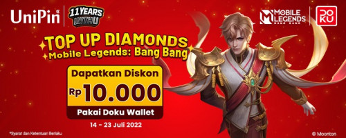 PROMO JULI – Banyak Bonus Buat Kamu Yang Top Up MLBB Pakai Doku Wallet!